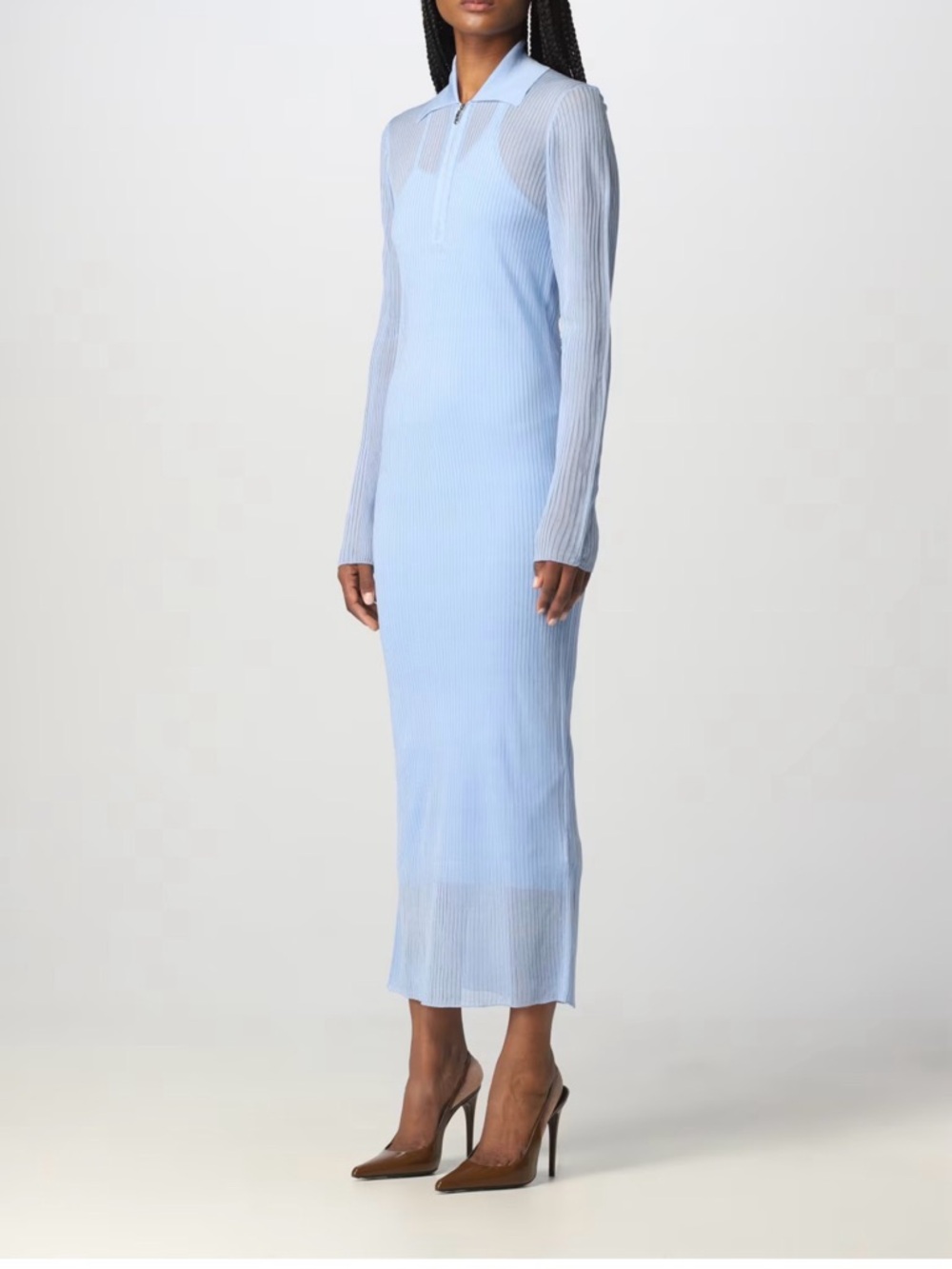 FENDI Light Blue Ribbed dress 👗